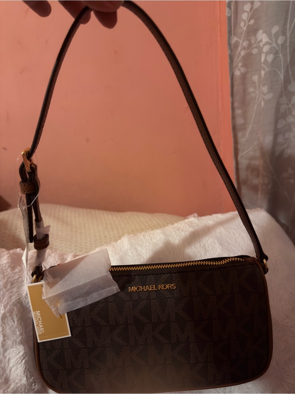 Michael Kors Brown MK Signature jet set Pouchette. / shoulder bag/ NWT - Picture 10 of 10